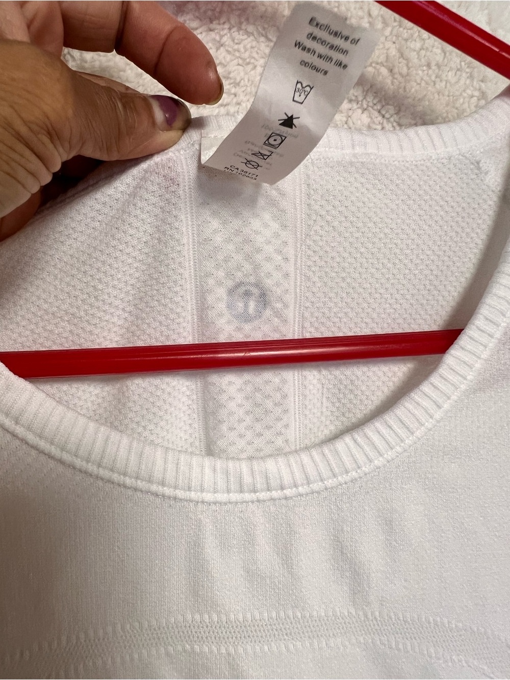 lululemon athletica White Seamless Short Sleeve Athletic Tee - Picture 3 of 5